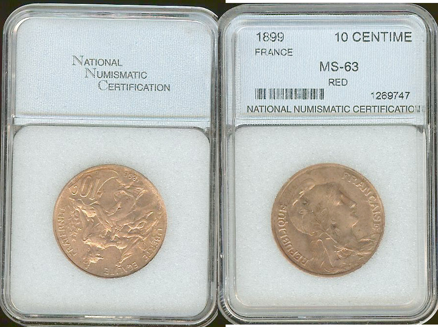 10 centimes Dupuis 1899 NNC MS63